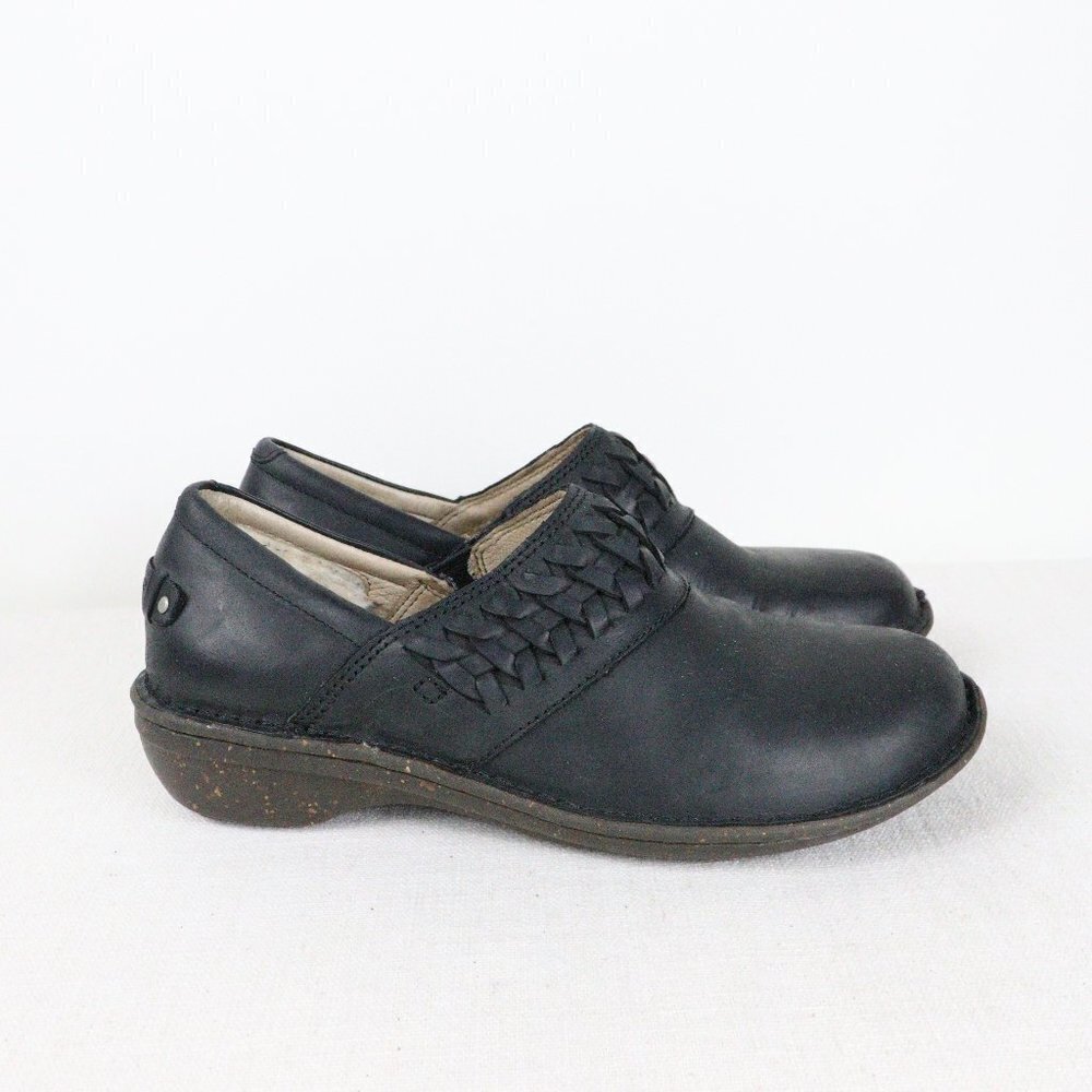 UGG Black Leather Mules